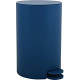MSV Pedaalemmer - kunststof - marine blauw - 3L - klein model - 15 x 27 cm - Badkamer/toilet