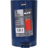 MSV Pedaalemmer - kunststof - marine blauw - 3L - klein model - 15 x 27 cm - Badkamer/toilet