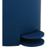 MSV Pedaalemmer - kunststof - marine blauw - 3L - klein model - 15 x 27 cm - Badkamer/toilet