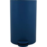 MSV Pedaalemmer - kunststof - marine blauw - 3L - klein model - 15 x 27 cm - Badkamer/toilet
