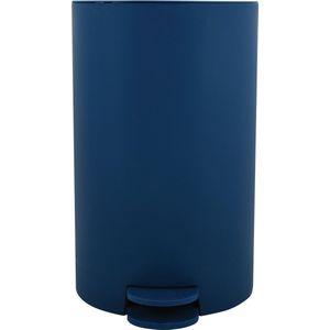 MSV Pedaalemmer - kunststof - marine blauw - 3L - klein model - 15 x 27 cm - Badkamer/toilet