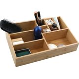 MSV - Make-up Organizer - Lichtbruin - Bamboe - 9-vaks