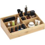 MSV - Make-up Organizer - Lichtbruin - Bamboe - 9-vaks
