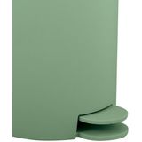MSV Prullenbak/pedaalemmer - kunststof - groen - 3L - klein model - 15 x 27 cm - Badkamer/toilet