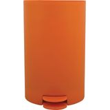 MSV Pedaalemmer - kunststof - oranje - 3L - klein model - 15 x 27 cm - Badkamer/toilet