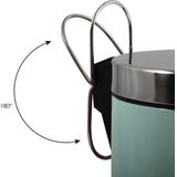 MSV - Prullenbak - Mintgroen - Metaal - 3 Liter - Met Deksel