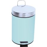 MSV - Prullenbak - Mintgroen - Metaal - 3 Liter - Met Deksel