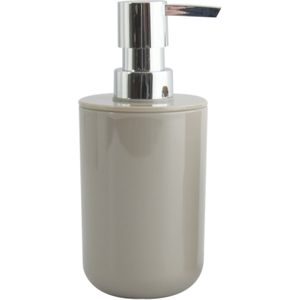 MSV Zeeppompje/Dispenser Porto - PS Kunststof - Taupe/Zilver - 7 X 16 cm - 260 ml