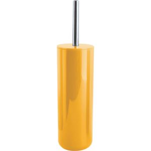 MSV Toilet|wc-borstel in houder - kunststof - saffraan geel - 38 cm