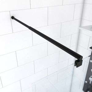 UITSCHUIFBARE MONTAGESTANG 70-100CM MATZWART VOOR INLOOPDOUCHE – WANDMONTAGE