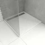 Aurlane Douchebak Pedra 90x90cm Wit Steeneffect | Douche