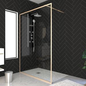 Aurlane Inloopdouche Golden Edge 120x200cm Goud