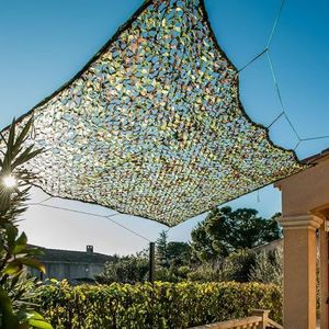 WerkaPro g/m2 11111 zonnescherm 120 g/m2 polyester rechthoek 4 x 5 m camouflage voor balkon, terras en tuin, groen