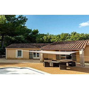 WerkaPro g/m2 zeil taupe rechthoekig 4 x 5 mv 11125 zonnescherm doorgebroken 160 g/m2 polyester rechthoekig 4 x 5 balkon, terras en tuin