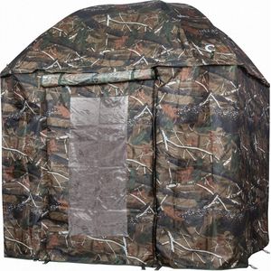 Capture Outdoor, Camouflage Visparaplu + Aanritstent met Deur, 2m50, Aluminium, shelter, knikbaar, Sterk en Superior Oxford kwaliteit, …