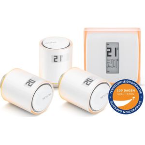 Netatmo Pack | Slimme thermostaat met 3 slimme radiatorkranen