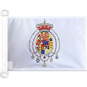 AZ FLAG Nautisch paviljoen Koninkrijk der Twee Sicilië 1816 45 x 30 cm - Vlag van Italië - Sicilië 30 x 45 cm