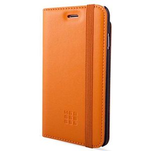 Moleskine Debossed Logo klassieke booktype beschermhoes voor Apple iPhone 6 Plus/6S Plus (tas voor kaarten) oranje