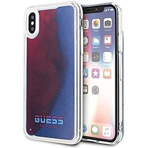Guess GUHCPXGLCRE hardcase case voor iPhone X/Xs, California Glow in The Dark, rood