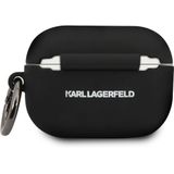 Karl Lagerfeld Klacapsilchbk afdekking beschermt het dockingstation voor draadloze hoofdtelefoon AirPods Pro zwart silicone chhoupet