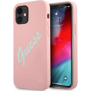 GUESS GUHCP12SLSVSPG iPhone 12 mini 5,4 inch roze groen/groen roze hardcase Silicone Vintage