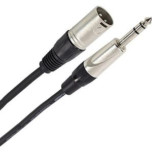 Plugger XLR-kabel mannelijk 3b/mannelijk stereo 10m zwart