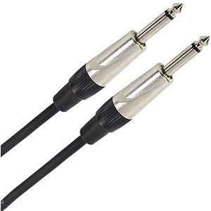 Plugger Male Jack/Male Mono 15 m Kabel, Zwart