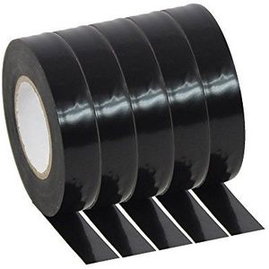 Plugger PVC isolatietape 15 mm x 20 m. Rollen in de kleur zwart. Lijm van natuurlijk rubber. Verkocht per set van 5. Vloermarkering, waterdichtheid, verbinding, isolatie, alle oppervlakken.