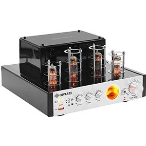 Divarte VTA-40 BT stereo-versterker met Bluetooth/USB/hoofdtelefoon voor hifi (zwart), RCA-ingang; design, elegant, uitgangsvermogen 25 W x 2 (40 ohm)