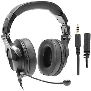 Plugger Studio DJH40-M gaming headset met microfoon voor pc, bekabeld, zwart. Comfortabele gesloten streaming-headset, TV, conferentie op tablet, smartphone, computer, PS4 Xbox One.