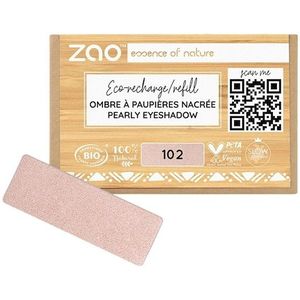 Zao - Pearly Eyeshadow Refill - Oogschaduw Primer - 102 Pinky Beige - 1,3 g
