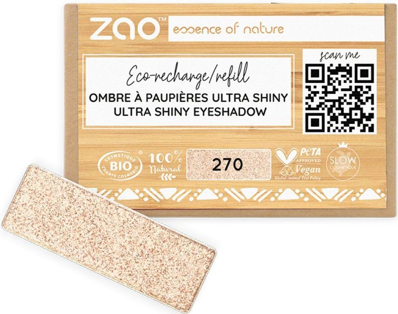 Zao - Rectangle Shiny Eyeshadow - Oogschaduw - Ivoire Nacre - 1.30 g