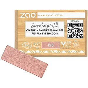 ZAO - Refill Rectangle Eye Shadow - 125 Pearly Sunshine Pink - Oogschaduw