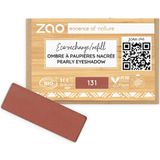ZAO - Refill Rectangle Eye Shadow - 128 Pearly Tiramisu - Oogschaduw