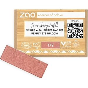 Zao - Pearly Eyeshadow Refill - Oogschaduw - 132 Peach Pink - 1,3 g