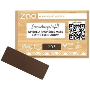 Zao - Oogschaduw & Primer Refill - Donkerbruin - Rectangular Eyeshadow Matt