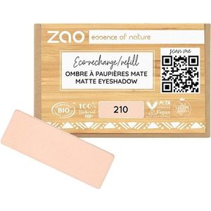 ZAO - Refill Rectangle Eye Shadow - 210 Matt Peachy Pink - Oogschaduw