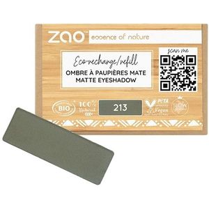 ZAO - Refill Rectangle Eye Shadow - 213 Matt Army Green - Oogschaduw