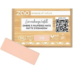 ZAO - Refill Rectangle Eye Shadow - 218 Apricot Nude - Oogschaduw