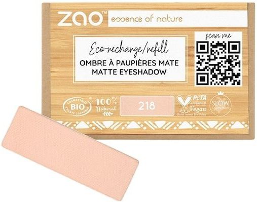 ZAO - Refill Rectangle Eye Shadow - 218 Apricot Nude - Oogschaduw