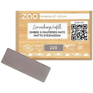 ZAO - Refill Rectangle Eye Shadow - 220 Taupe Grey - Oogschaduw