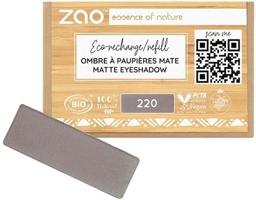ZAO - Refill Rectangle Eye Shadow - 220 Taupe Grey - Oogschaduw
