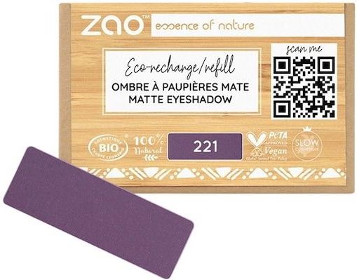 Zao - Ogen - Eyeshadow-Primer Refill - Matt Plum - 1,3 g