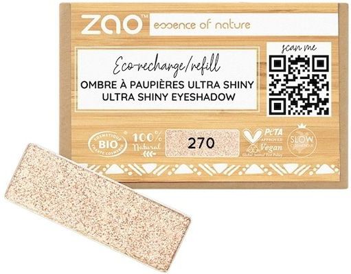ZAO - Refill Rectangle Eye Shadow - 270 Ultra Pearly Champagne - Oogschaduw