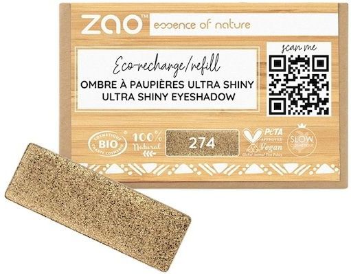 Zao - Rectangular Eyeshadow Ultra - Oogschaduw - Bruin Bronze - 1,3 g