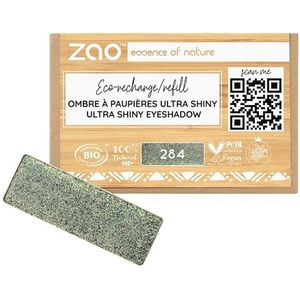 Zao - Rectangle Shiny Eyeshadow - #284 Vert Scarabe - Oogschaduw - 1.30 g