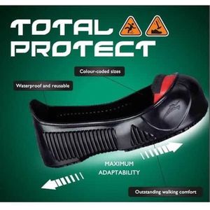 Tiger-Grip Total Protect veiligheidsoverschoen, groot (41-44, rood), beschermkap, antislip