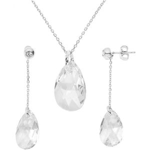 Ketting Set en Oorbellen Swarovski Silver Crystal 925