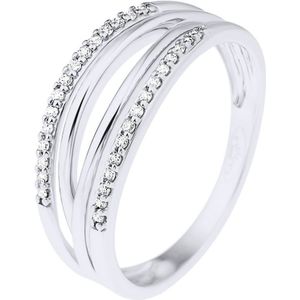 Alliance - Double Diamonds - Armband - Wit Goud - 0.080 Cts - Kwaliteit HSi