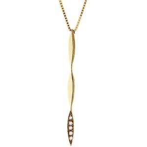 Ketting Diamonds 0.020 Cts Geel Goud 18 Karaat